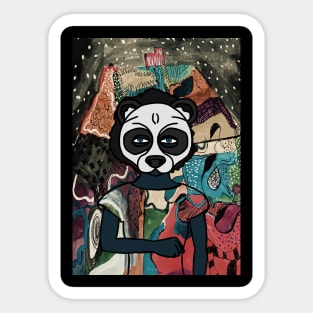 Hashmasks 216 - Enigmatic Female Character in a Blue-themed Night Sticker
